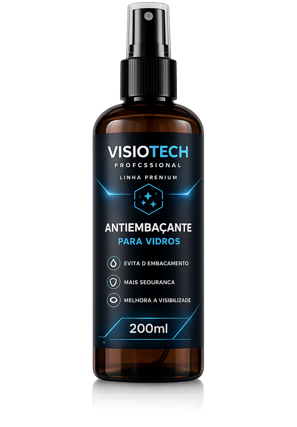 Antiembaçante VISIOTECH Professional com rótulo preto