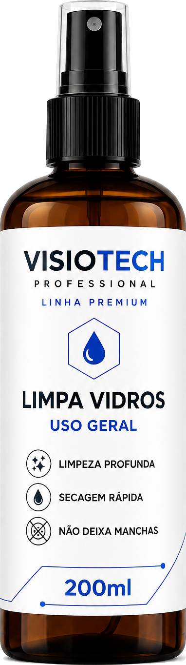 Limpa Vidros VISIOTECH Professional com rótulo branco